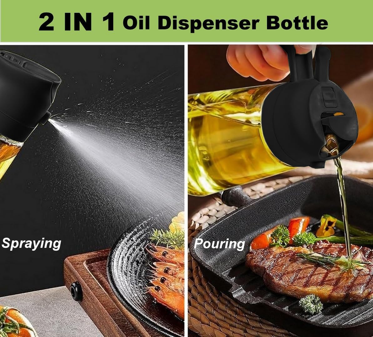 Yanvo OilMaster™ 2 en 1 – Dispensador de Aceite Inteligente 500 ml